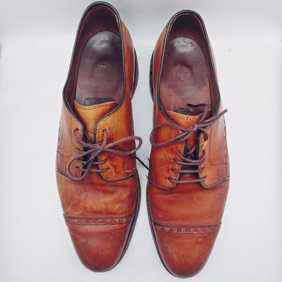Allen Edmonds Madison Ave Walnut Mens Cap Toe Oxford Leather Dress Shoes 9.5 D main image 5